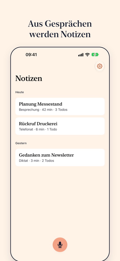 Liste der Notizen